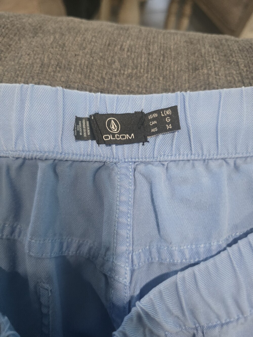 Volcom Light Blue Women's Drawstring Athletic Shorts - Picture 5 of 5